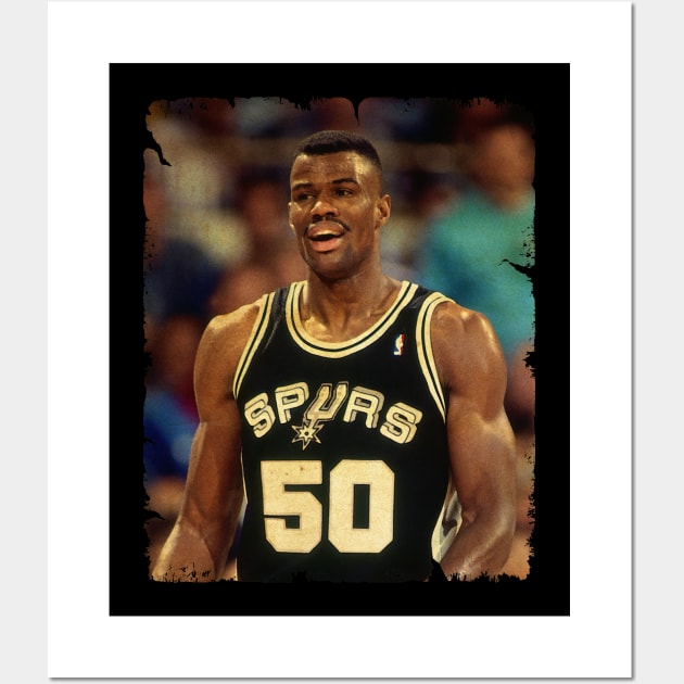 David Robinson - Vintage Design Of Basketball Wall Art by JULIAN AKBAR PROJECT